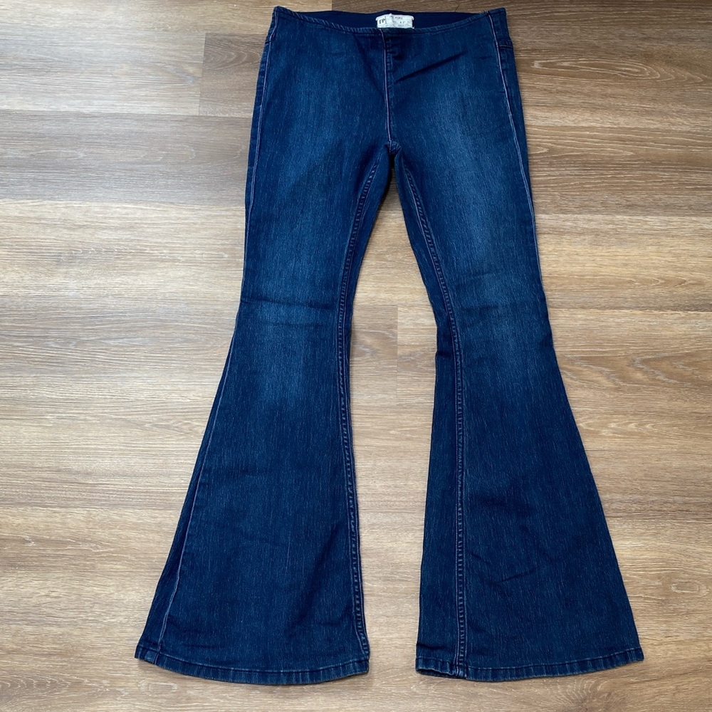 Free People Dark Wash Flare Jeans